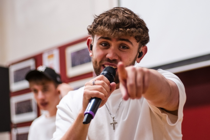 The Message Trust mission band member performing